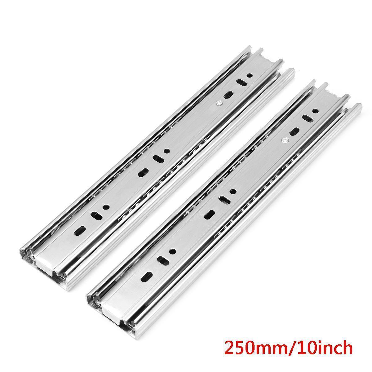 One Pair 10 45mm Full Extension Soft Close Ball Bearing Drawer