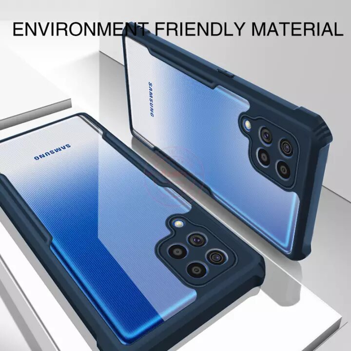 Samsung Galaxy A12 / Samsung Galaxy M12 / Samsung Galaxy F12 - Hard Case Transparent Silica Gel Matte Shockproof Slim Thin Cover Phone Casing
