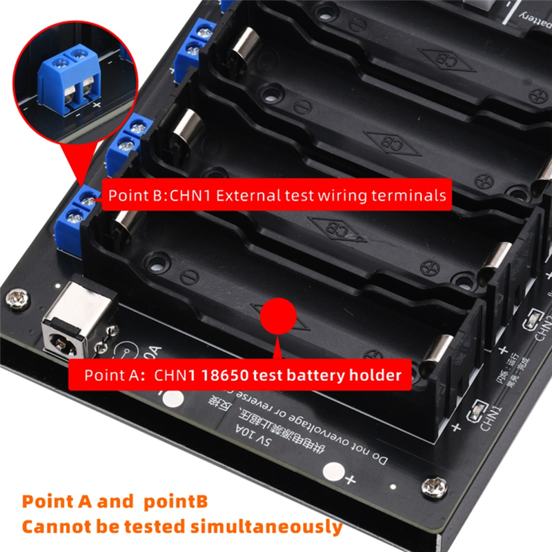 8-Channel 18650 Lithium Battery Capacity Tester Module MAh MWh Digital Battery Power Detector Module Type-C. 