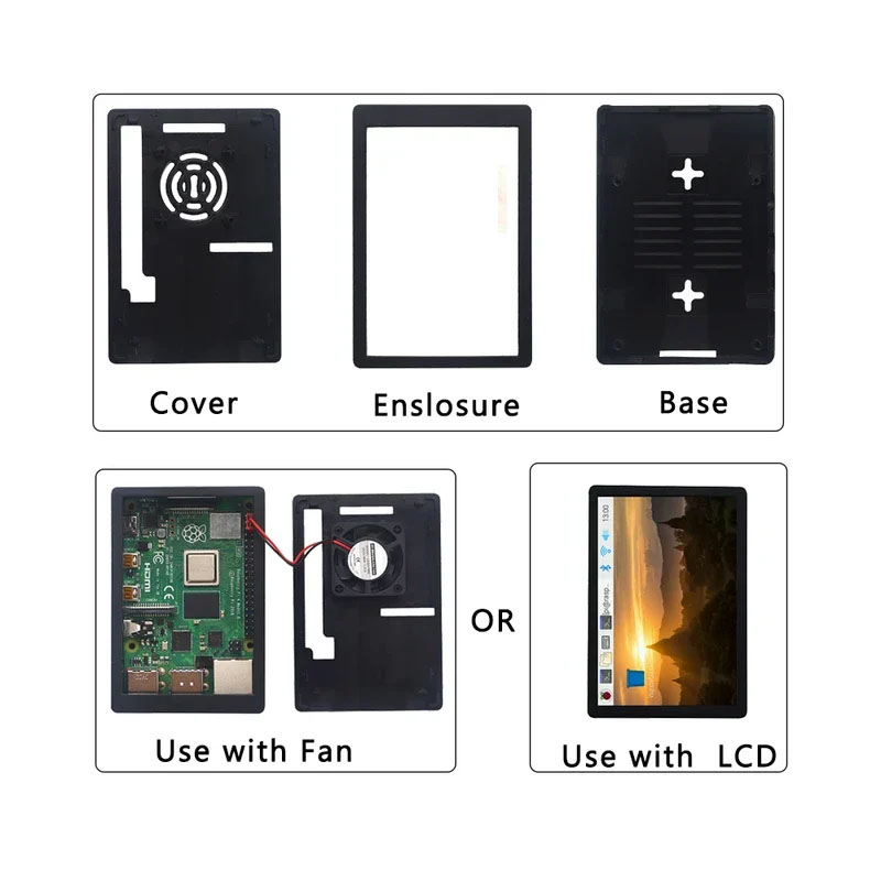Raspberry Pi 4 Kit 8G 4G 2G 1 GB RAM + Case + Fan + Heat Sinks + Power Adapter + Video Cable Optional 32 64 GB TF Card for RPI 4. 