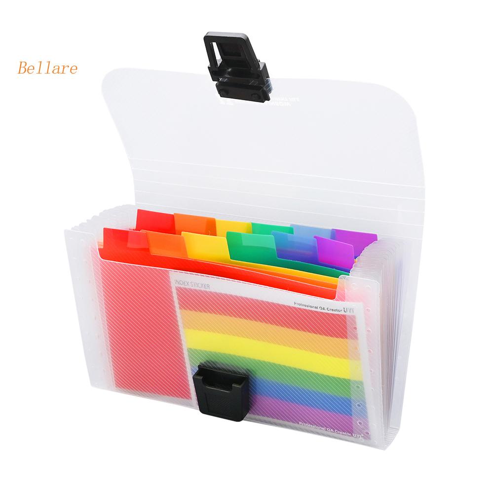 (bel-Ready)A6 Portable File Folder Storage Bag Document Binder Bill Receipt Organizer Invoice Folder