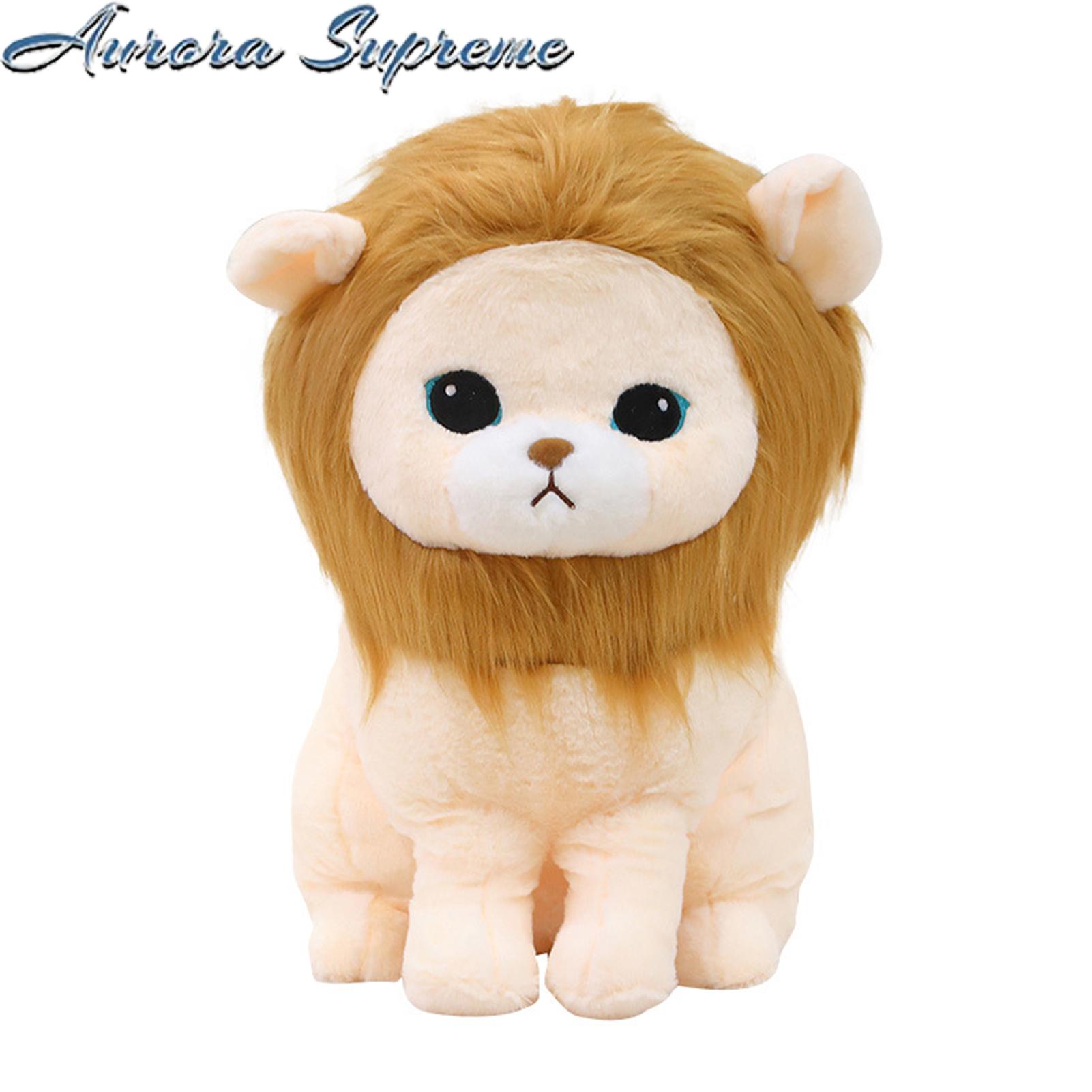 Lion Plush Doll Realistic Lion Stuffed Animal Plush Toy for Home Decor Soft Adorable Lifelike Lion Soft Toy