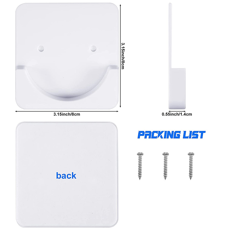 Rod Mount Holder for Wall-4 x Fixed frame-White. 