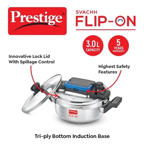 Prestige Svachh Flip-on Stainless Steel Spillage Control Pressure