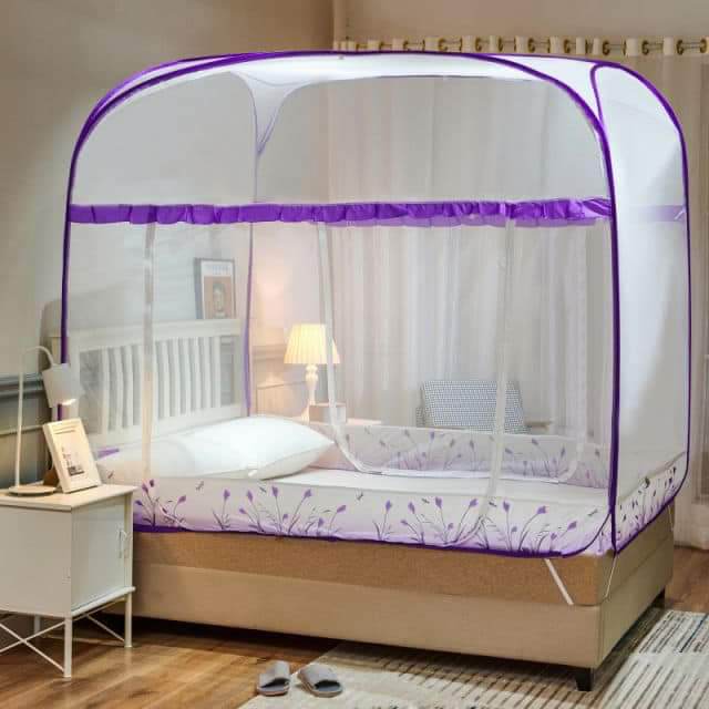 China Folding mosari mosquito net square king size bed. 