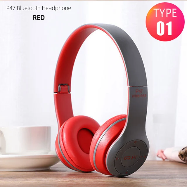 P47 Wireless Headset with Clear Stereo Sound and Bluetooth 5.0 Foldable and Feature-Rich Audio Headphones Solution Neckband. 