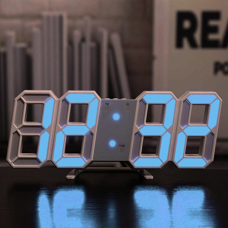 3D LED DIGITAL WALL CLOCK ELECTRONIC TABLE CLOCK WALL HANGING ALARM CLOCK. 