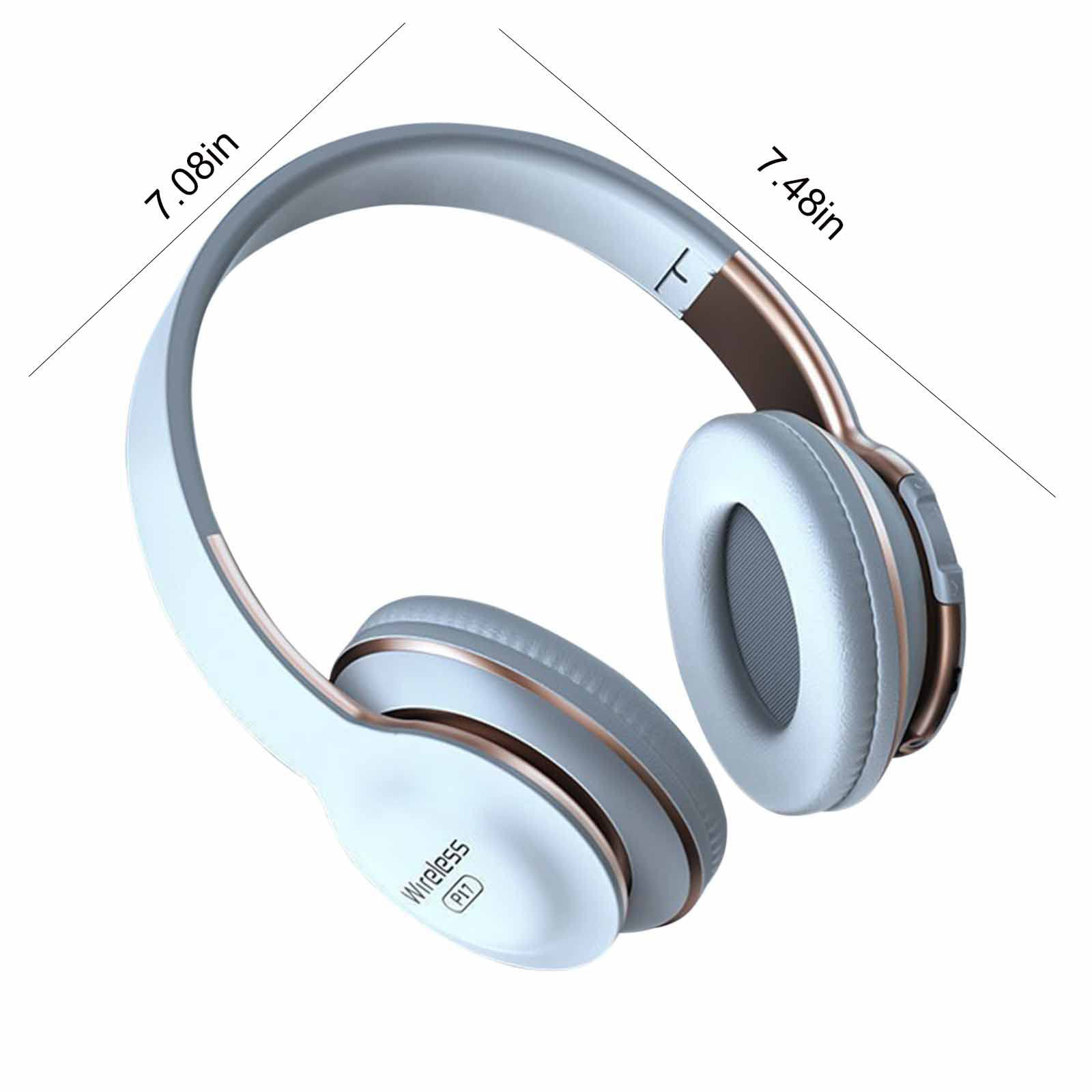 Bluetooth 5.0 Subwoofer Head Mounted Foldable Headphones Built In Mic Wireless Call Folding Stereo Noise Cancellation Over T5. 