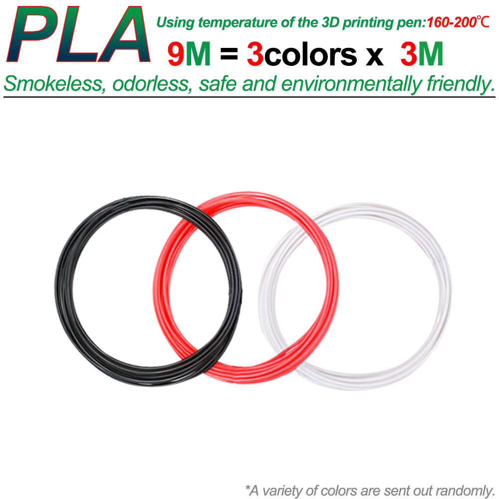 PLA Colored Odorless Safety 3D Pen Filament Diameter 1.75mm 20 Colors For 3D Printing Pen Kids Birthday Creative Christmas Gift