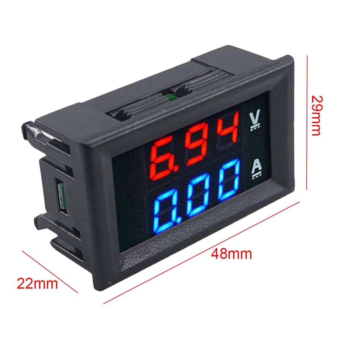 LED DC dual display  2 in 1 0.56" Voltage Current Meter DC 100V 10A Measuring Tool Digital current voltmeter Panel Dual 3 Bit. 