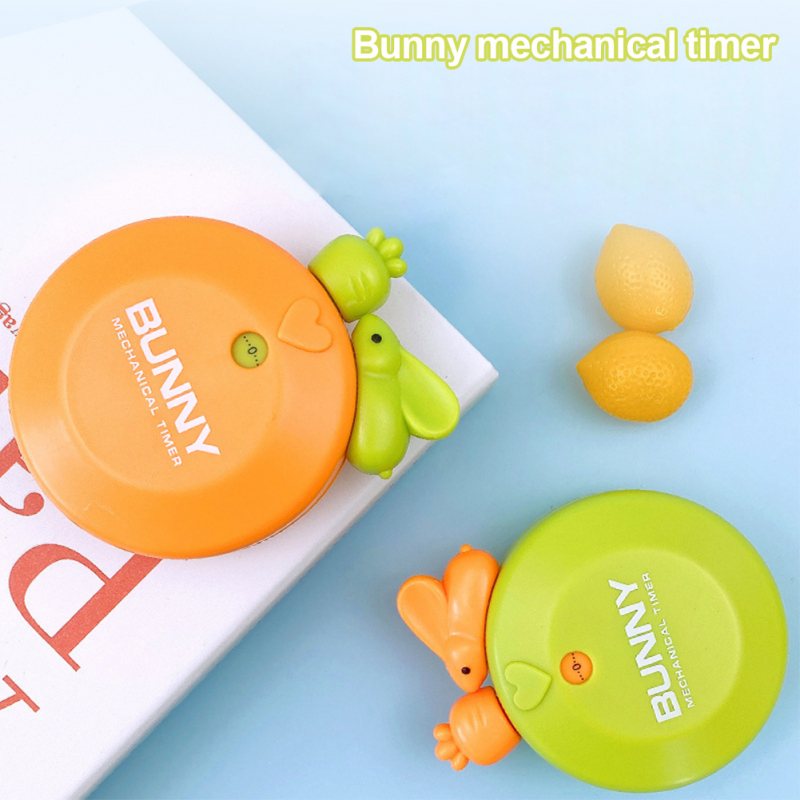 Cute Cartoon Rabbit Magnetic Paste Timer Creative Kitchen Soup Machinery Timer Alarm Kitchen Cooking Countdown Mechanical Timer. 