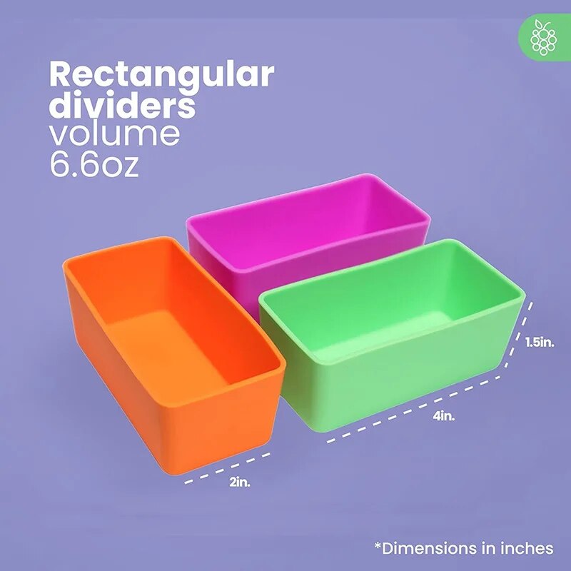 【NEW】 Silicone Lunch Box Microwaveable Household Square Salad Dressing Compartment Artifact Lunch Box For Kids. 