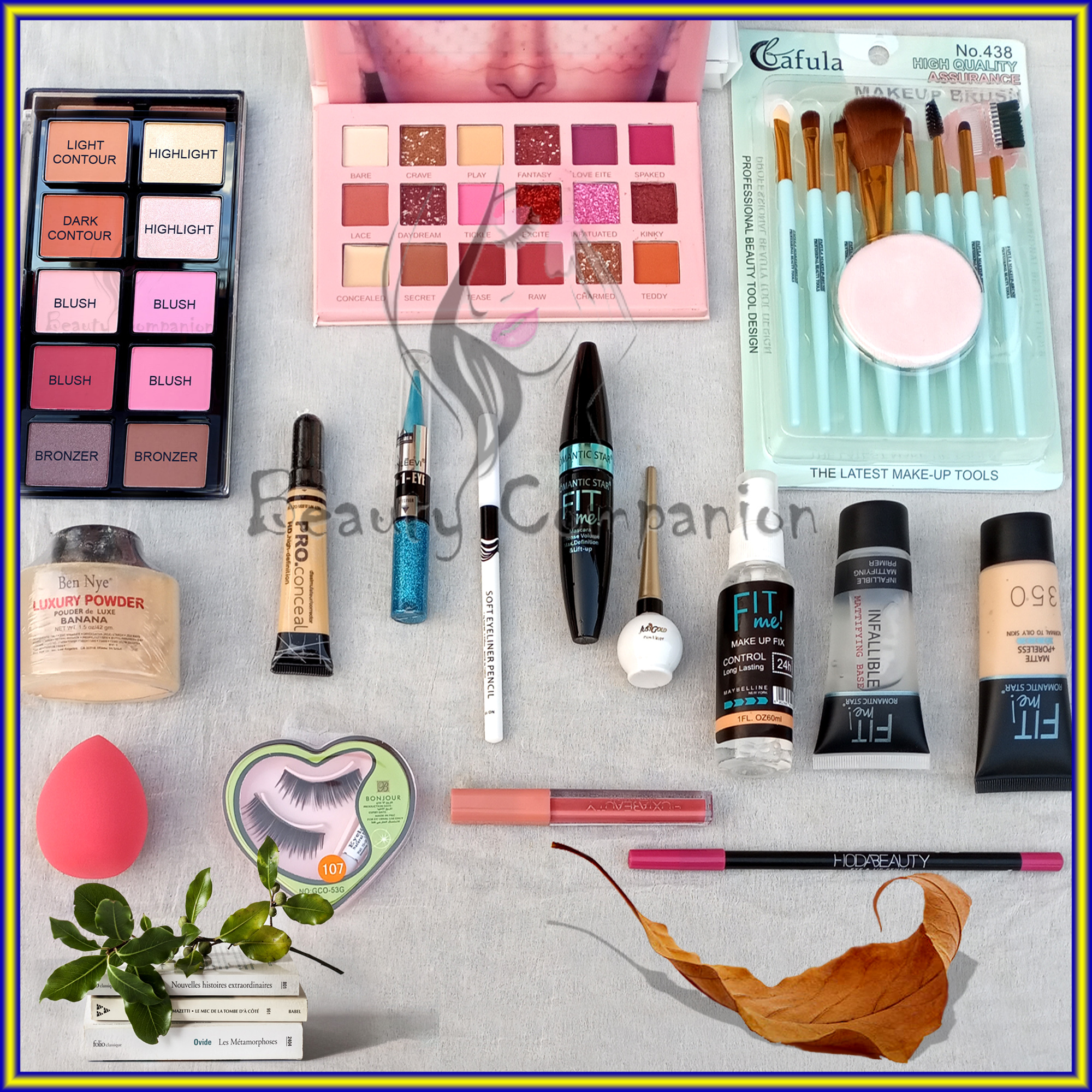 Professional, Qualityful, Full Coverage Makeup Set (Bundle Of 23 PCS). 