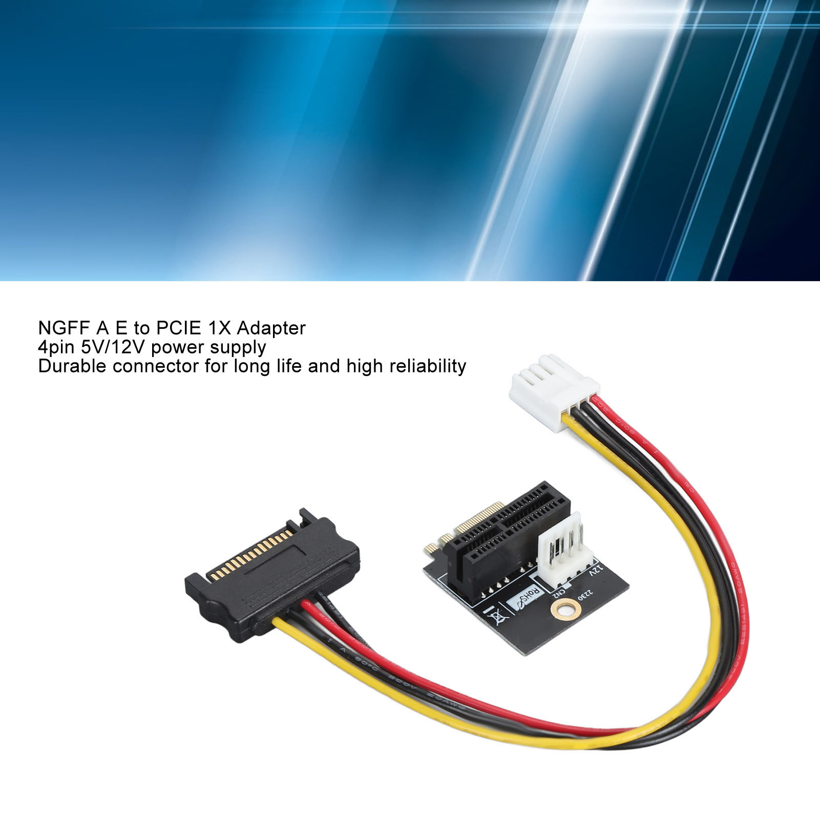 M.2 NGFF Key A A+E E To PCIE 1X Adapter Long Service Life NGFF A E To PCIE 1X Adapter for Desktop PC. 