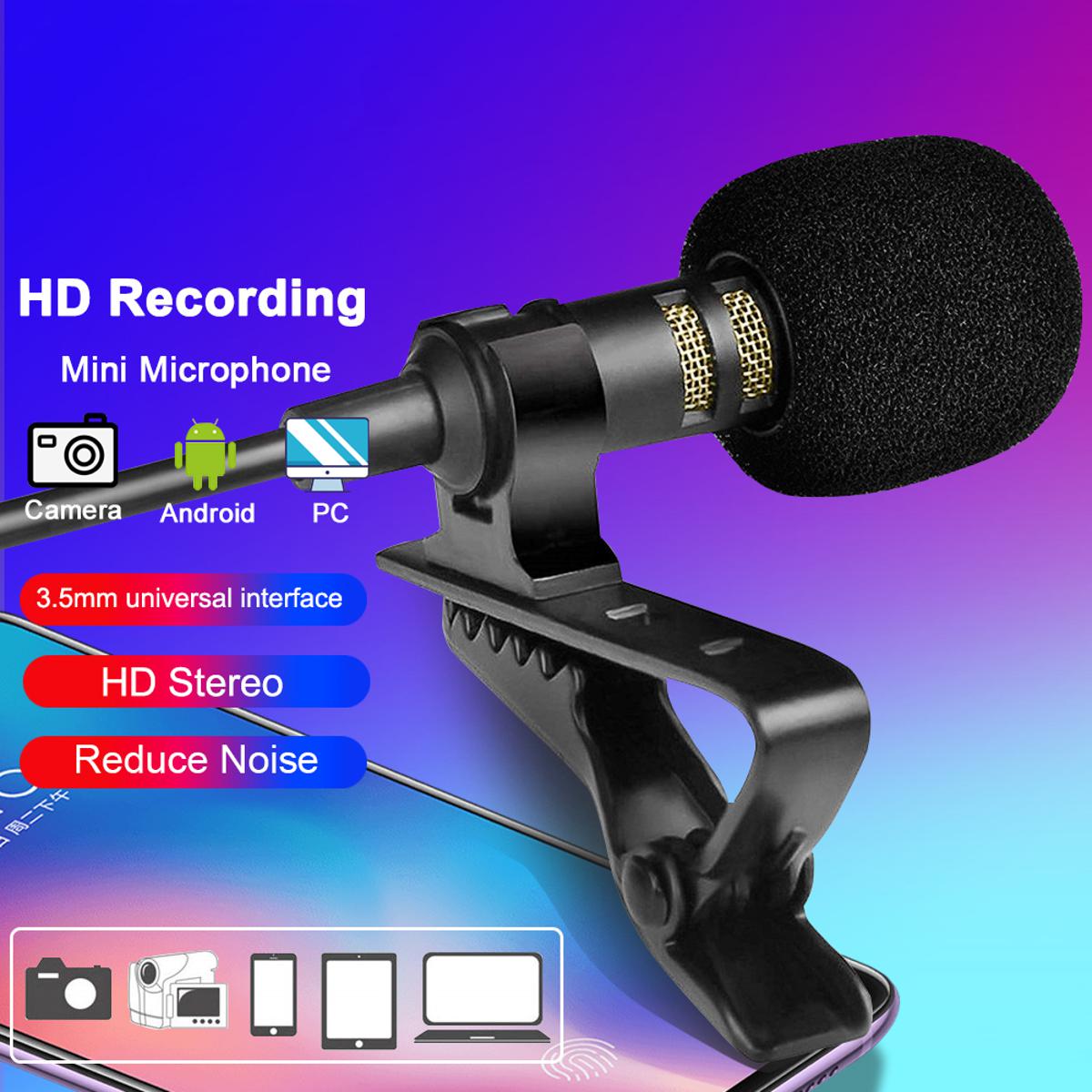 Bestkroy-Ultimate Lavalier Microphone for Bloggers and Vloggers Lapel Mic Clip-on Omnidirectional Condenser for iPhone Ipad Samsung Android Windows Smartphones