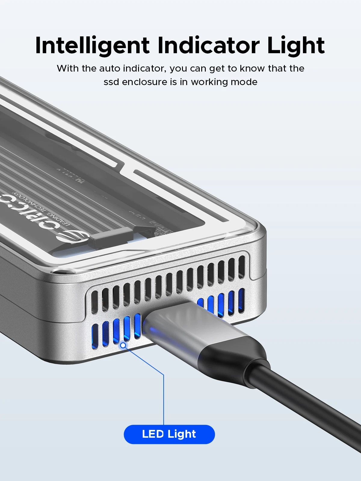 ORICO 40Gbps USB4 M.2 SSD Enclosure 8TB with with Cooling Fan PCIe4.0 NVME Enclosure Aluminum Compatible Thunderbolt 3/4 for mac. 