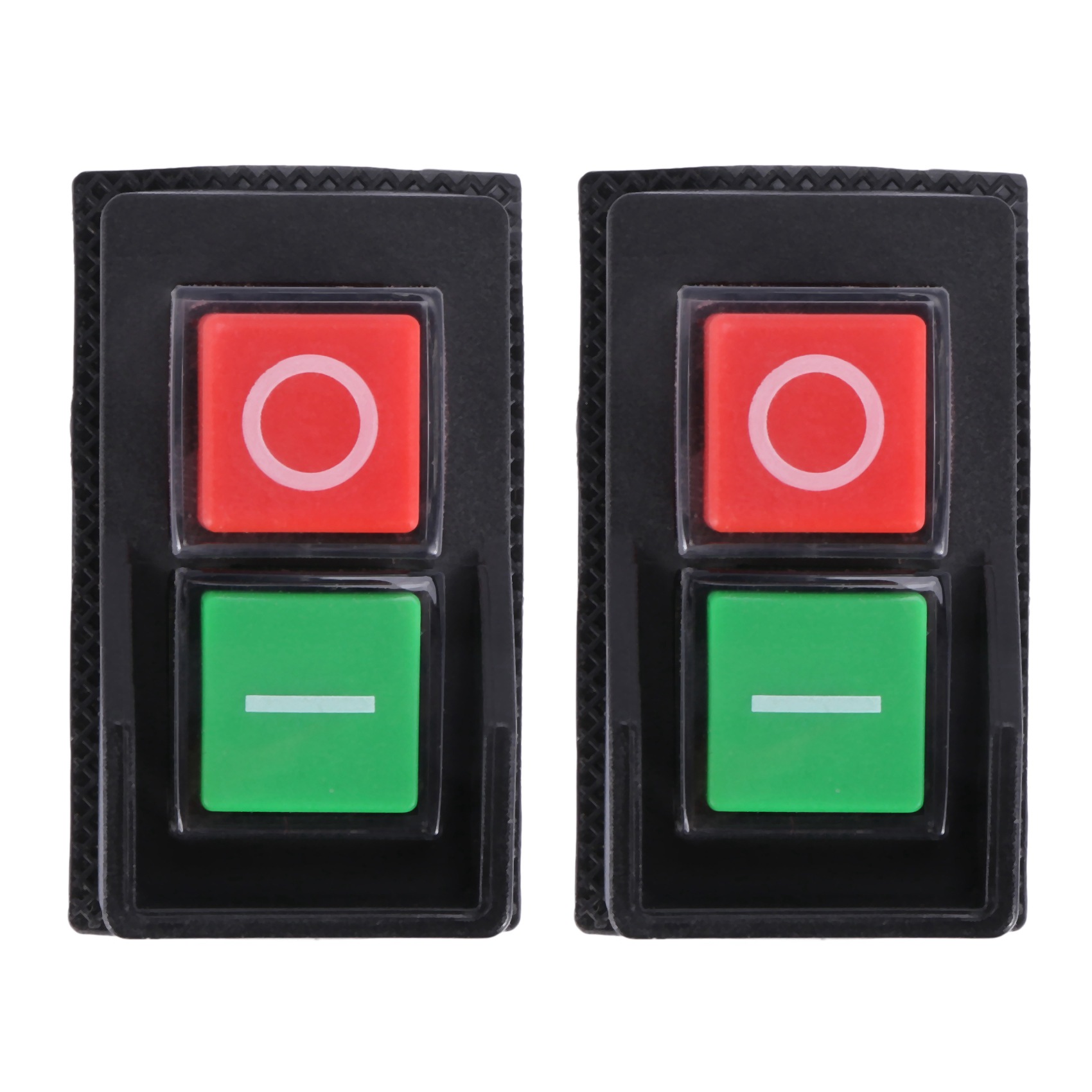 2X Waterproof Electromagnetic Push Button Switch 5 Pins KJD17 220-240V Coil Magnetic Starter Tool Safety Switches. 