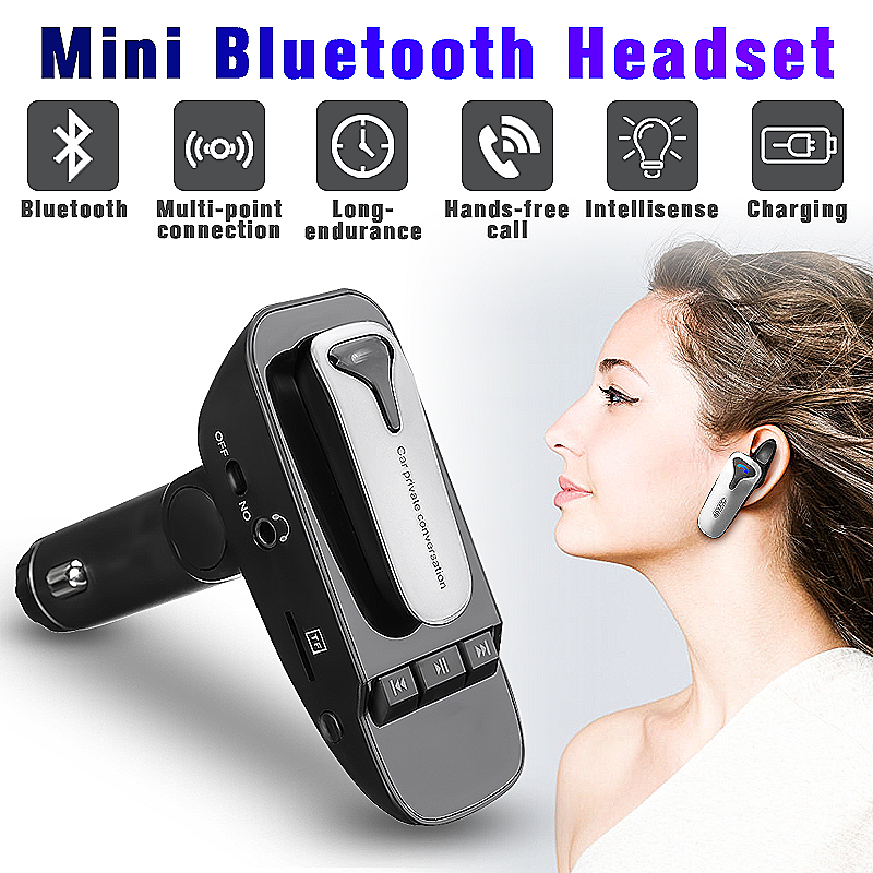 ER9 12V-24V wifi Bluetooth Auto Car FM Transmitter MP3 Player With Earphone NEW. 