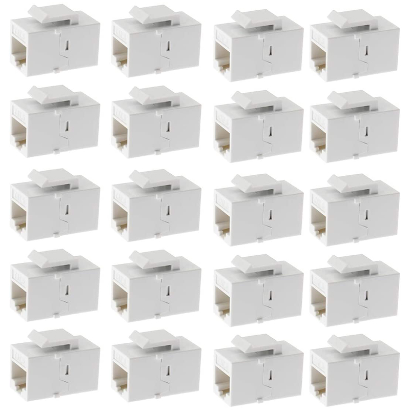Ethernet Keystone Coupler, Cat6 RJ45 Keystone Jack Inline Female. 