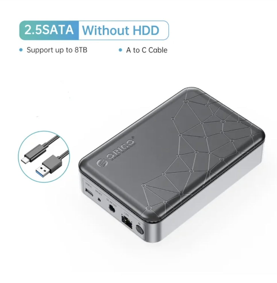 ORICO CD2510/CD3510 NAS Server For 2.5''/3.5" SATA HDD Family Cloud App Connection & VPN Access Smart Backup Wireless Remote Access to Phone/PC Magnetic Lid Connection Without Hard Disk