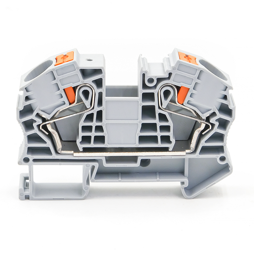PT-16 Din Rail Terminal Block Conductor Wire Connector Push In Spring Screwless Connection Feed Through Terminal Blocks PT16. 