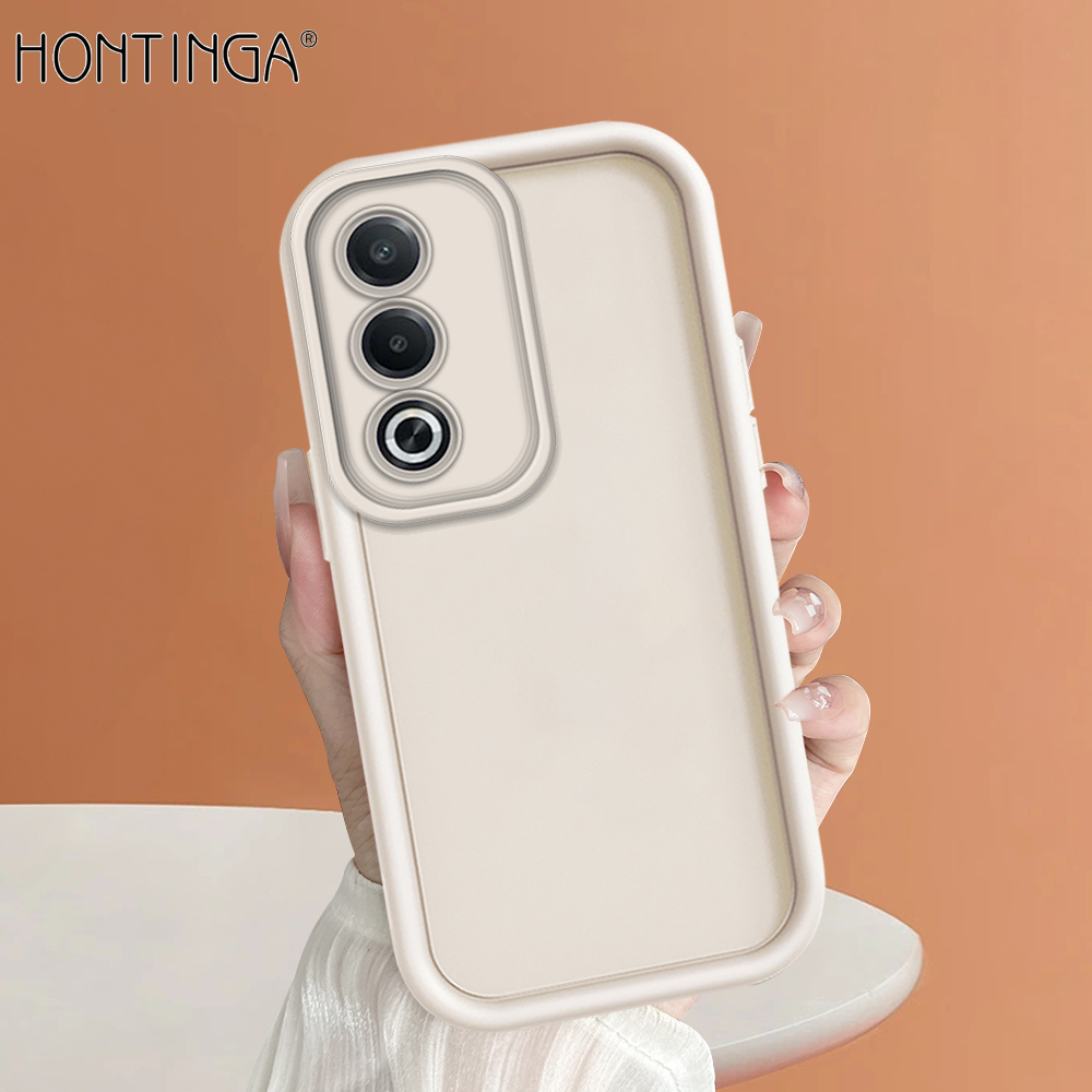 Hontinga for OPPO A3x 4G 5G A3 Pro Back Cover Luxury Ladder Soft Camera Protection Rubber Phone Case