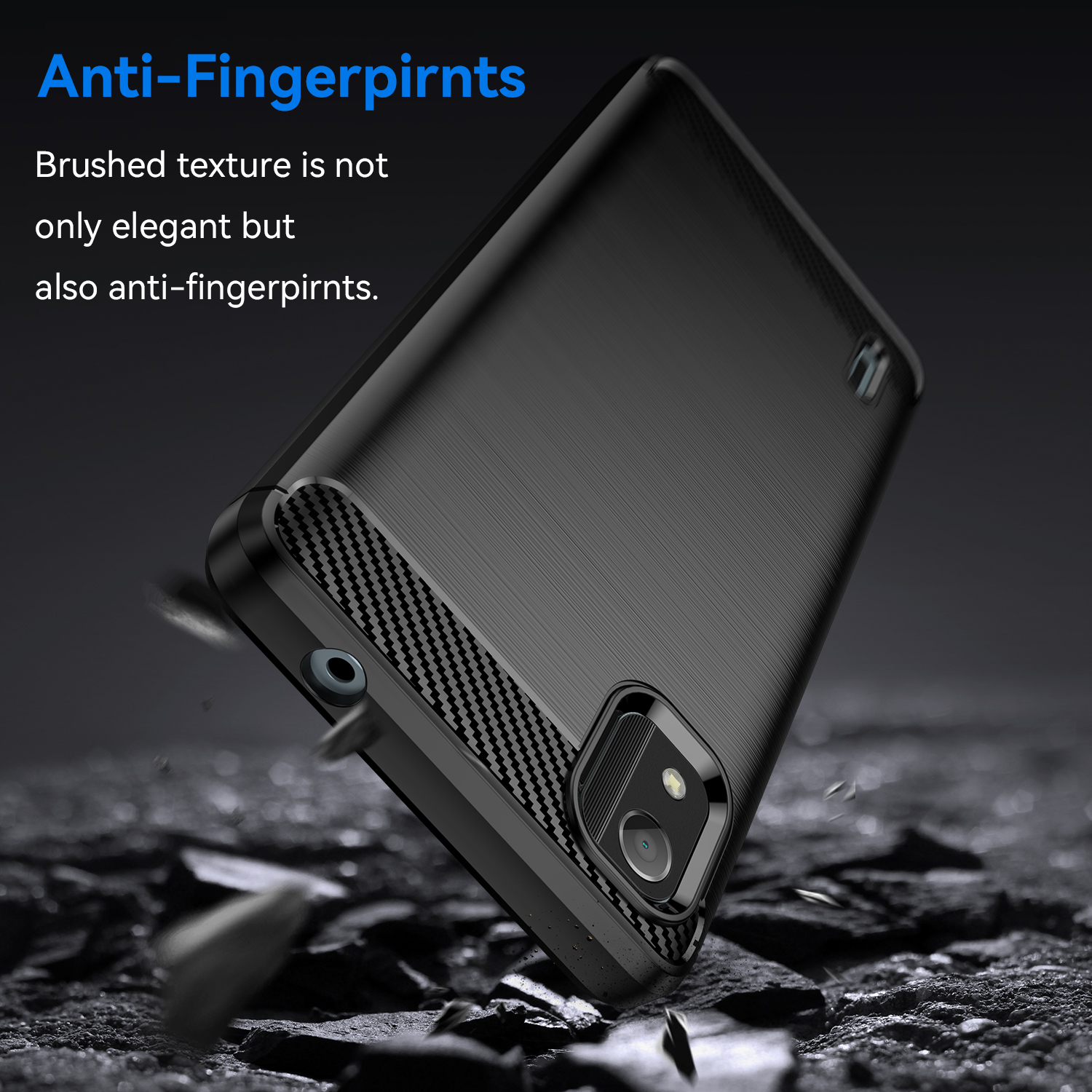 Nokia C2 2nd Edition Carbon Fiber Camera Protection Back Cover High Quality Soft Mobile Back Cover Black Color for Nokia C2 2nd Edition. 