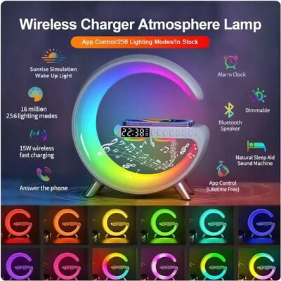 G63 Smart Light Sound Machine Fast Charging Alarm Clock