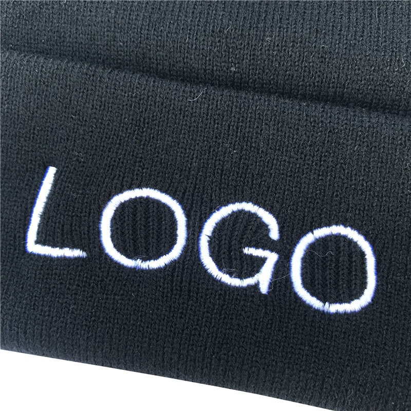 Winter Hat Custom Logo Embroidered or Print Your Logo Winter Knit Hat Beanie Customize NAME Letters. 