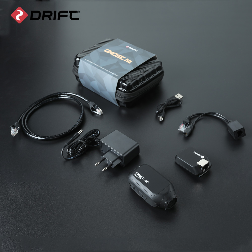 Drift Ghost N1 Action Camera RJ45 Interface Remote Control 4K Ultra HD Live POE Power Supply Sport Camera For Youtube Live. 