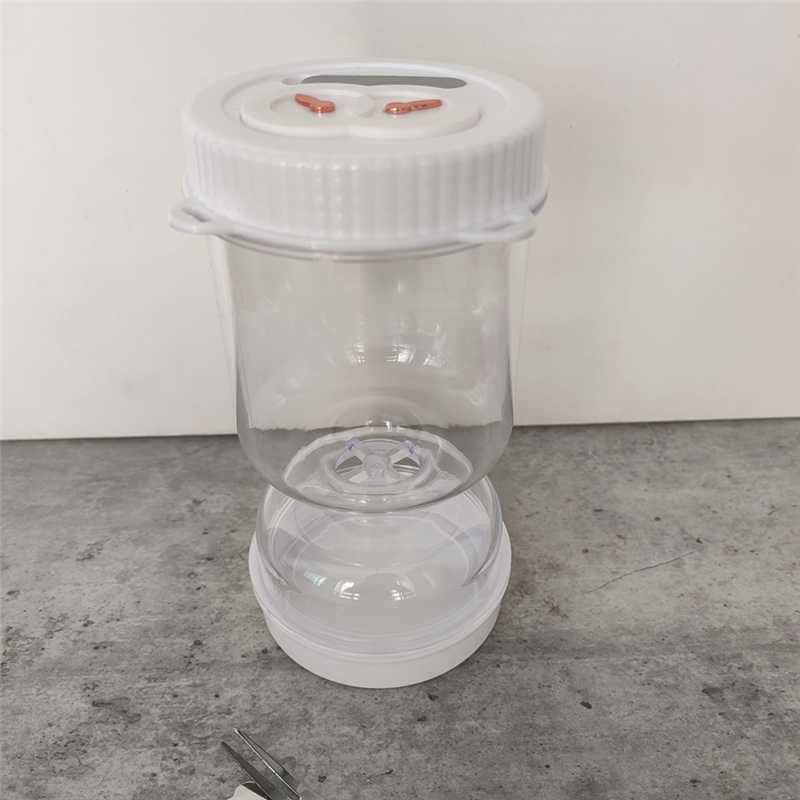 FORIDE Reusable Wet and Dry Separation Pickled Jar with Fork - Multipurpose Round Flip Top Jar for Daily Use. 