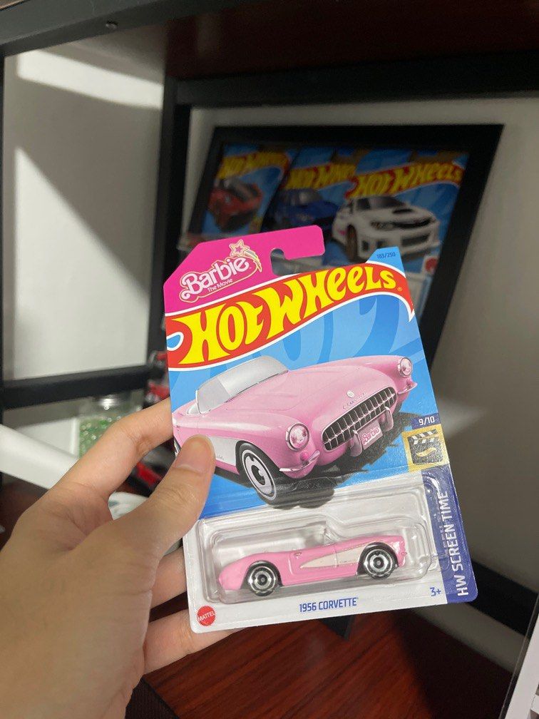 Hot Wheels 2023 Release (Mainline) Barbie Edition 1956 Corvette, Scale - 1:64. 