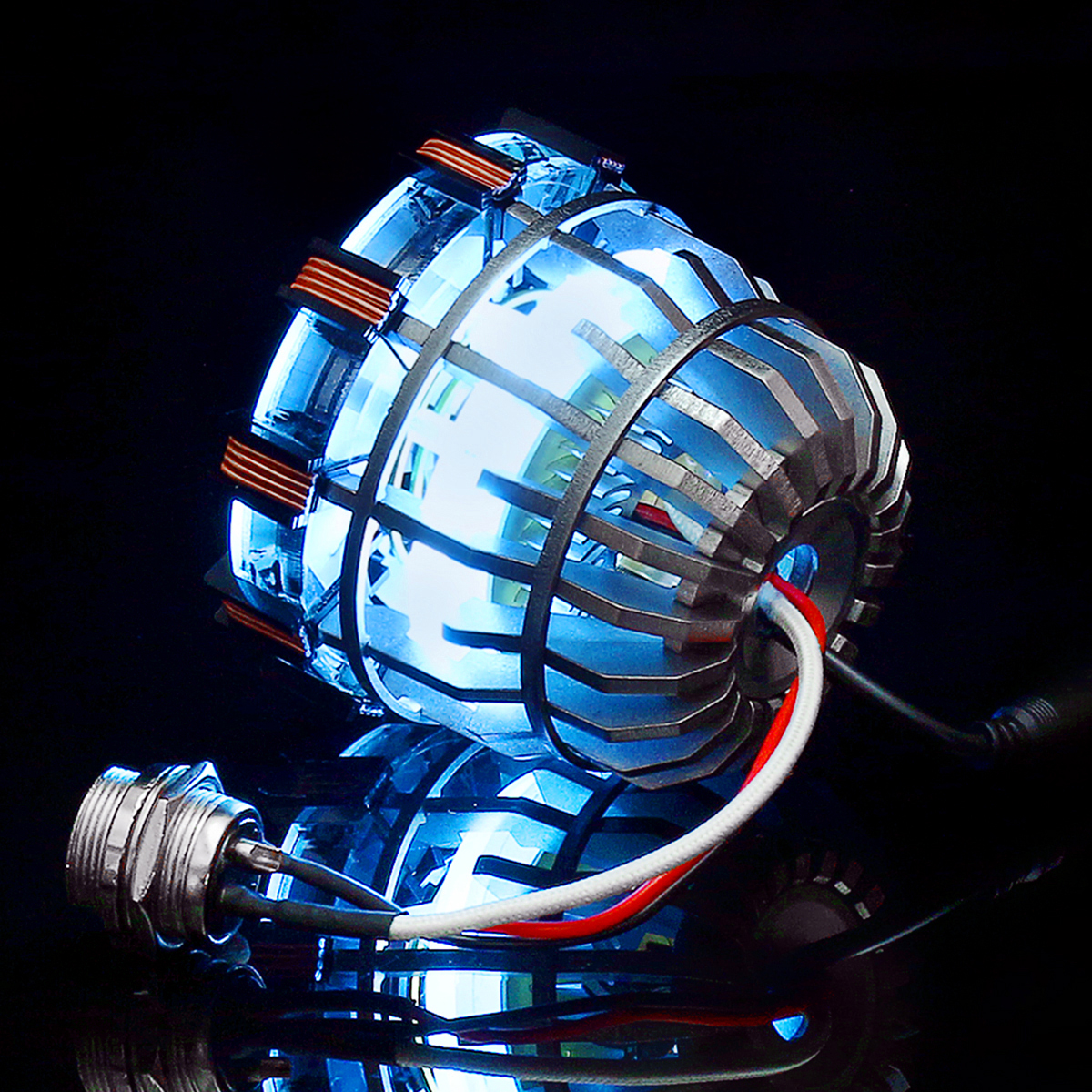 NYT Arc Reactor Mk2 Diy Model Kit Led Chest Light Usb Powered Movie Props. 