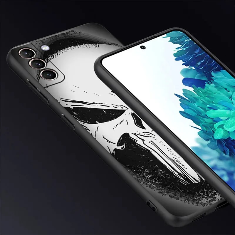 Marvel Superhero Punisher Case For Samsung Galaxy S22 Ultra S23 Plus S20 SE S21 S10 Lite S9 S8 S24 S10 Soft Silicone Phone Cover. 