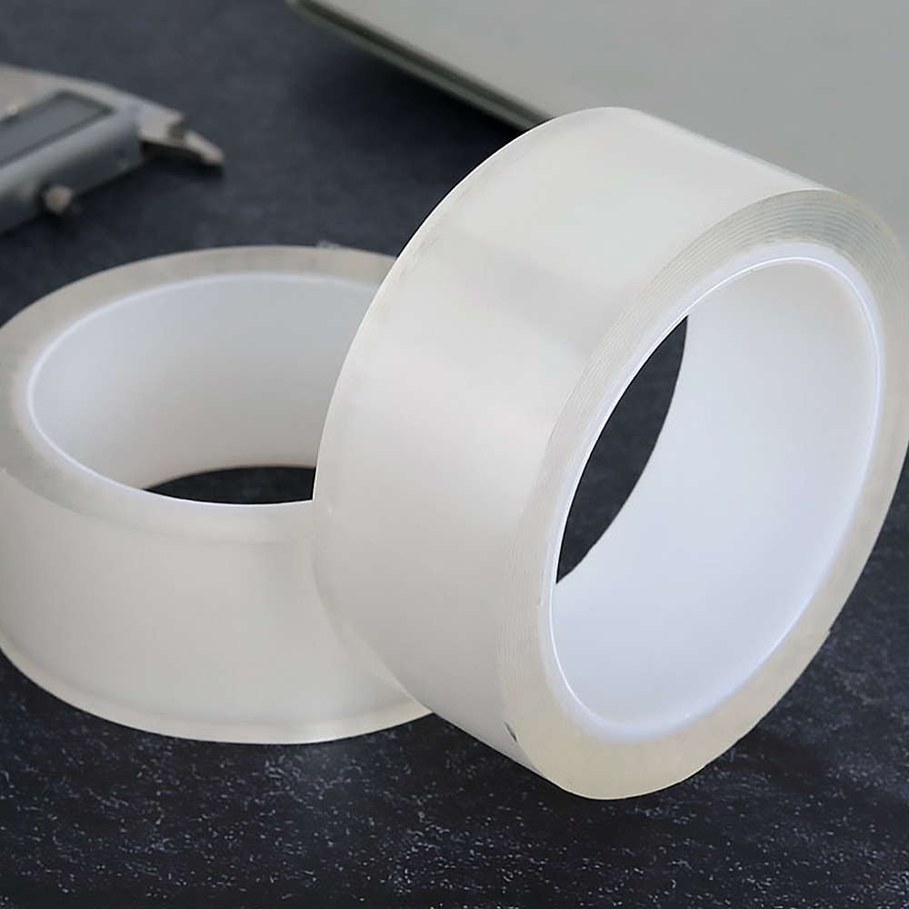 Nano Transparent Magic Gel Tape Multi Function Multi Purpose Seamless Double Side Tapes Strong Stick Removable Washable And Reusable Tape - Tape - nano tape. 