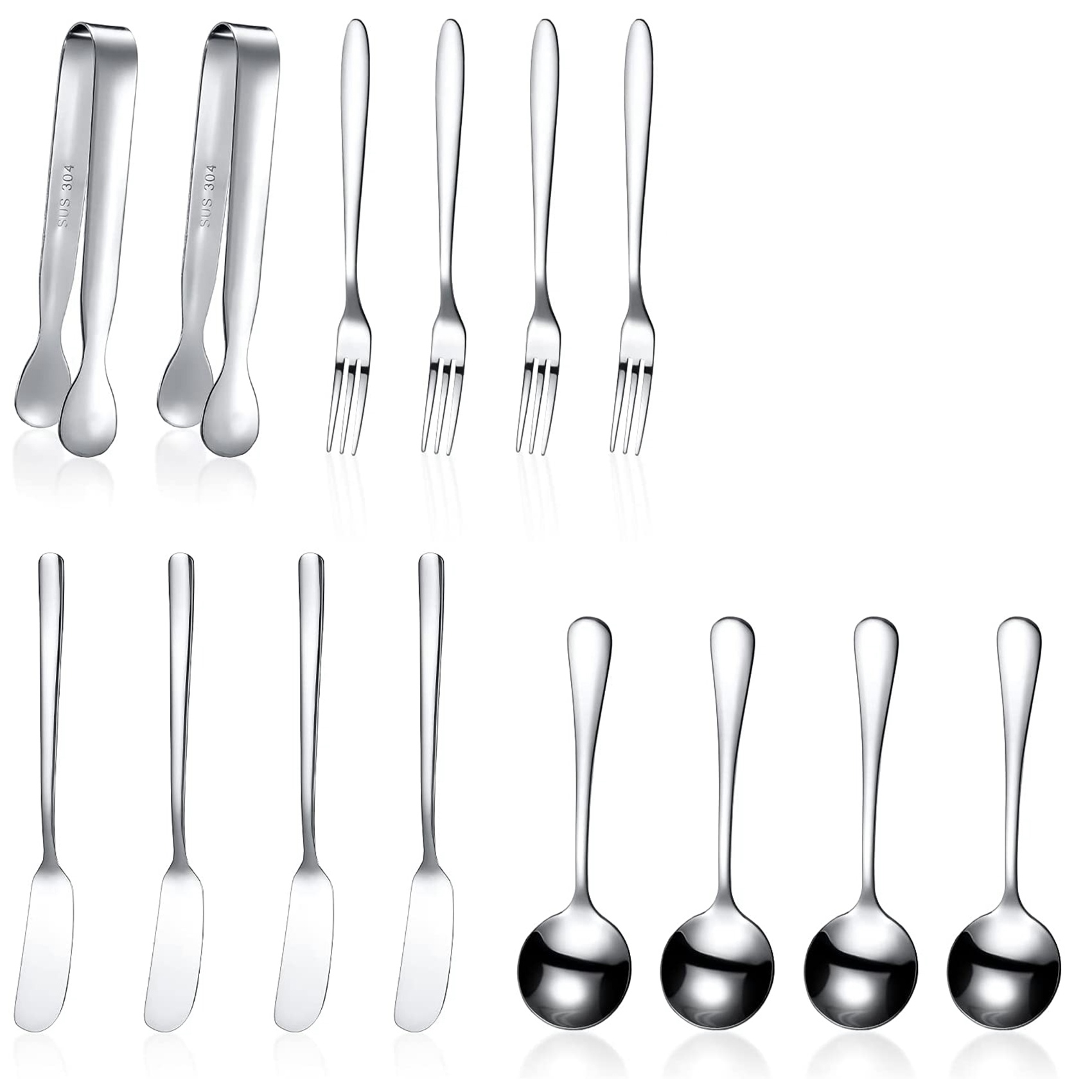 14 Pcs Cheese Butter Jam Spreader Knives Set Spreader with Handles