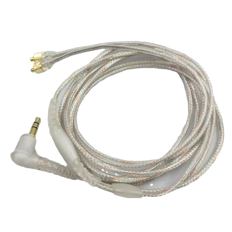 New microphone cable for Shure SE215 Earphone Replace Upgrade Silver Plated Cable for iPhone Android. 