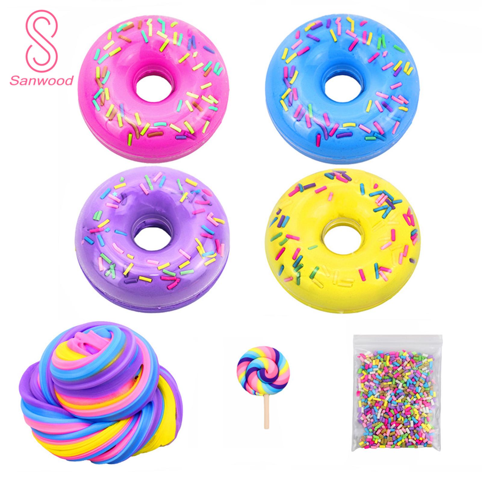 Slime Mud Toy Stretchy DIY Doughnut Slime Colored Mud Toy