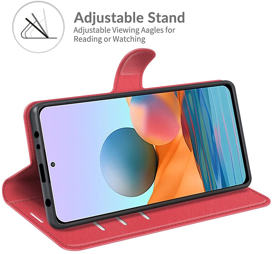 Redmi Note 10 Pro case,Note 10 Pro Max, with Card Holder PU Leather [TPU Shell][Kickstand][Card Slots] Magnetic Folio Cover for Xiaomi Redmi Note 10 Pro/Note 10 Pro Max Phone Case. 