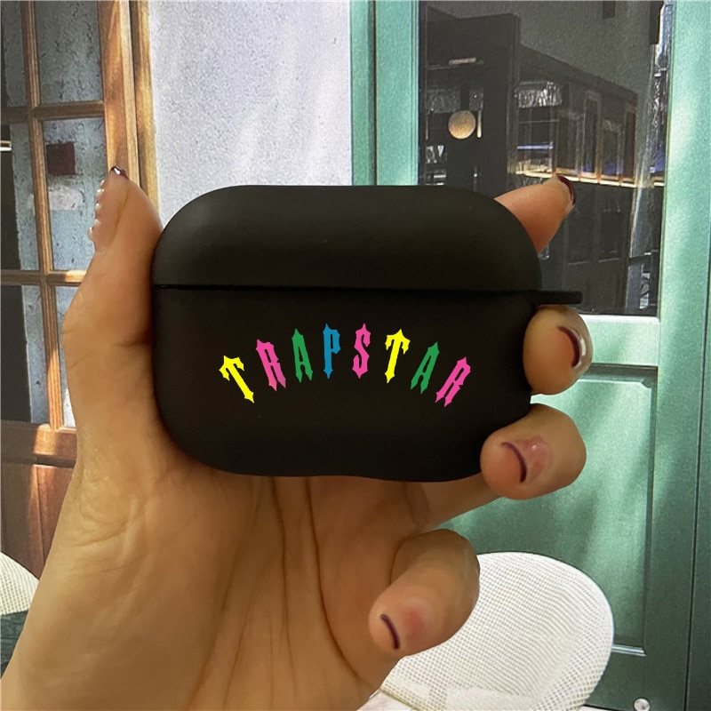 Fashion Trapstar Earphone Case For Apple AirPods 1 2 3 Pro2 Black Soft TPU Silicone Protective Cover For Airpods 3 Accessories. 