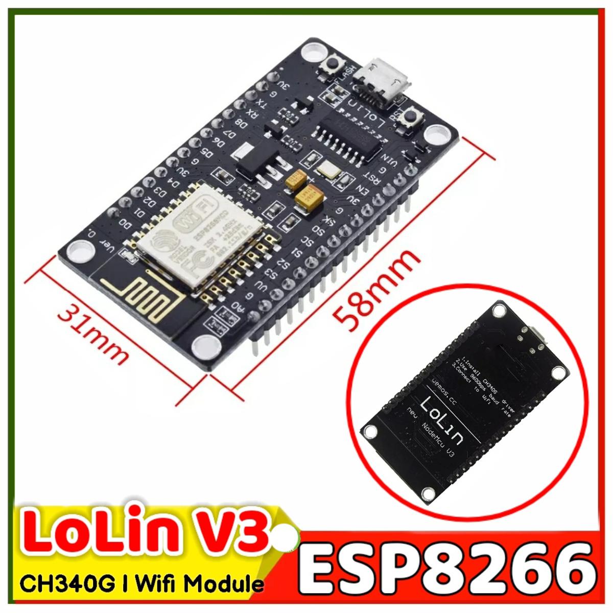 Ch340 Nodemcu V3 Lua Wireless Wifi Iot Development Board Based On Esp8266 - Multimeter. 