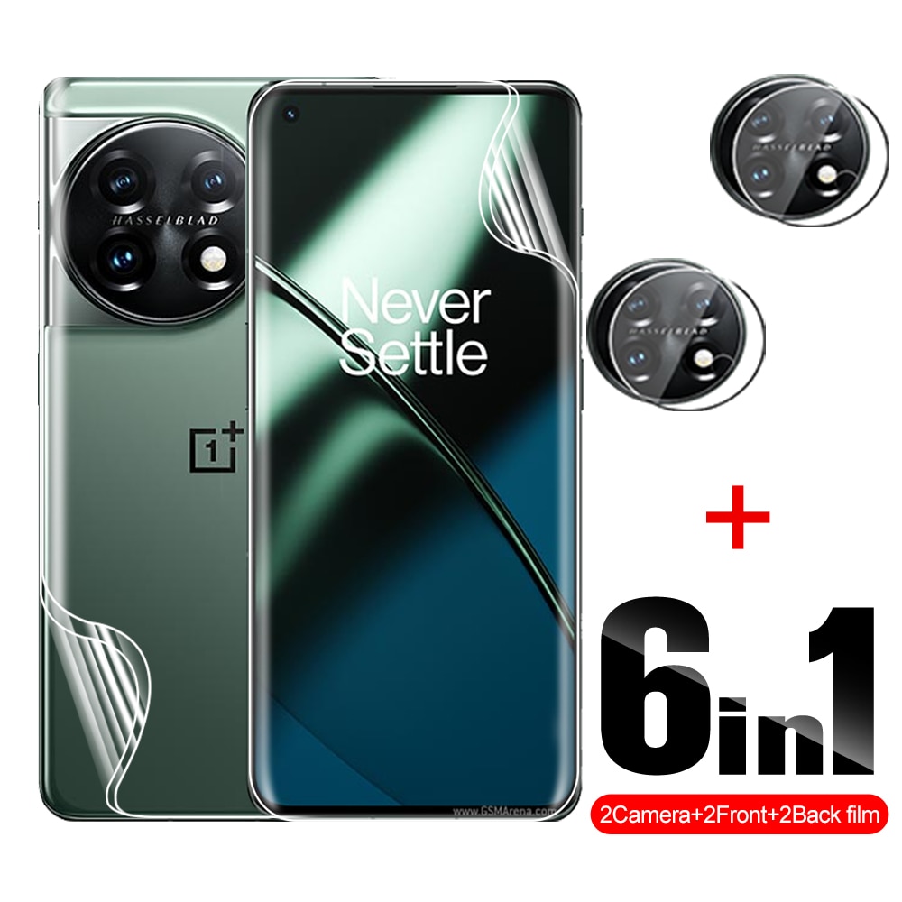 6in1 Front Back Hydrogel Film For OnePlus 11 Camera Lens Screen Anti fingerprint Protector One Plus 11 OnePlus11 6.7'' protect film Cover PBH110