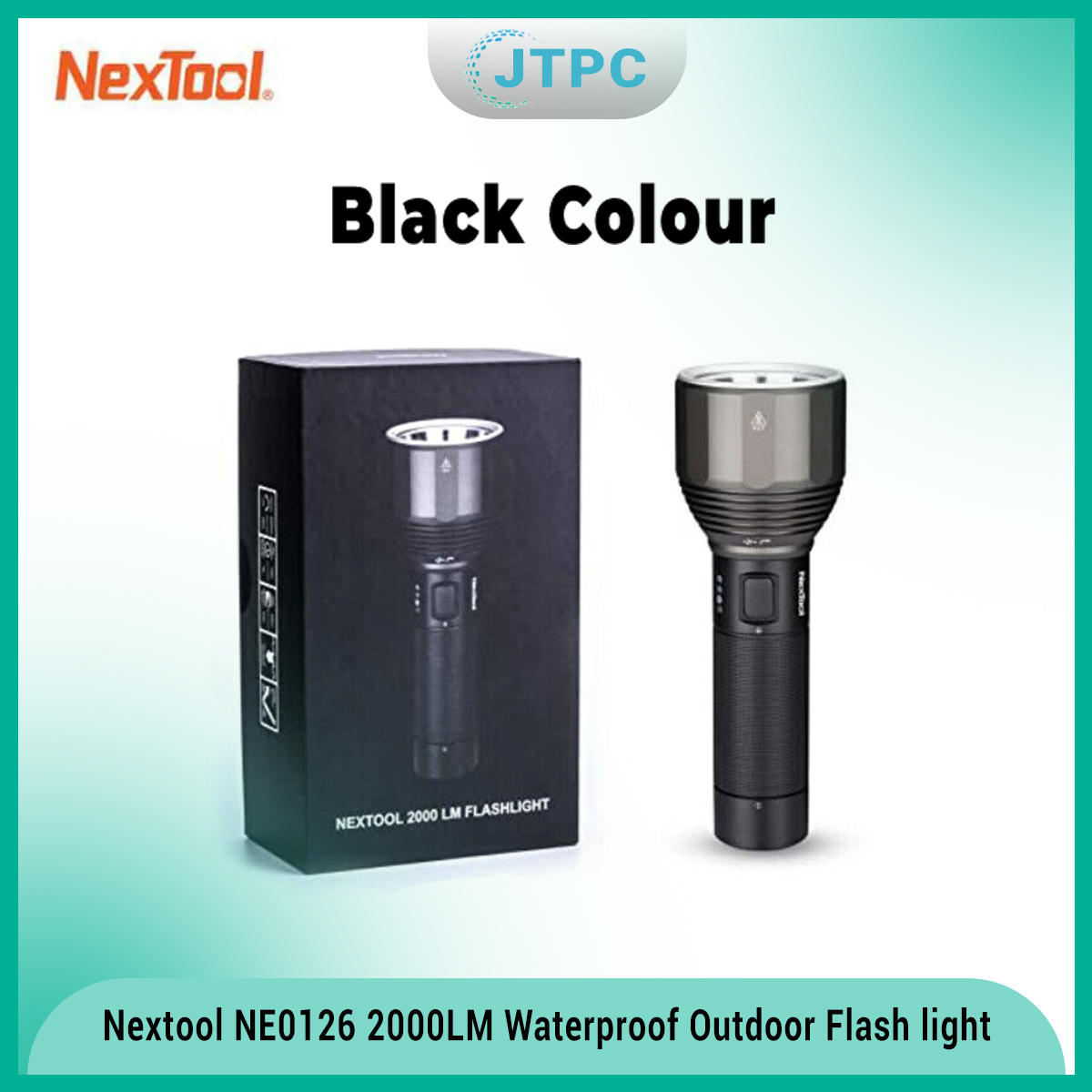 Xiaomi NE0126 Nextool 2000LM Super Bright 5-Mode Rechargeable LED Torch IPX7 Waterproof Outdoor Flash light With Type-C Charging Port