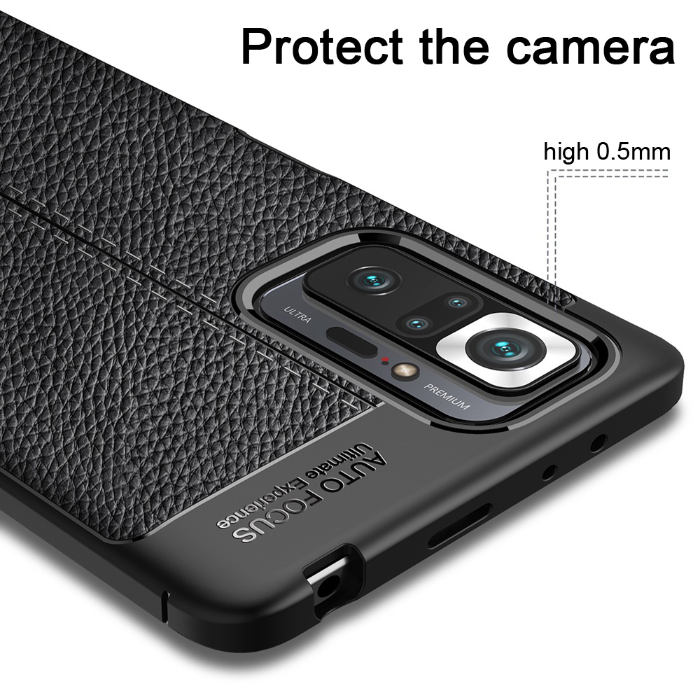 KEYSION Shockproof Case for Redmi Note 10 10 Pro Leather Texture soft silicone Phone Back Cover for Xiaomi Redmi Note 11 Pro Max. 