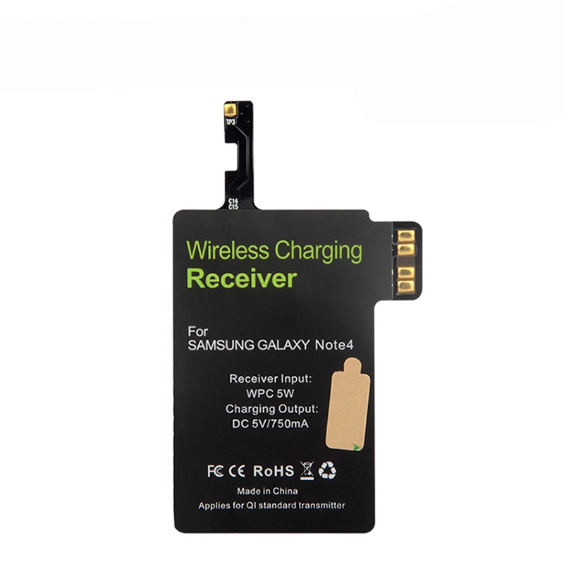【happy one】Qi Wireless Charger Receiver Module Samsung Note 4 Apply for Qi Wireless Charging Pad 5V 750mA Black. 