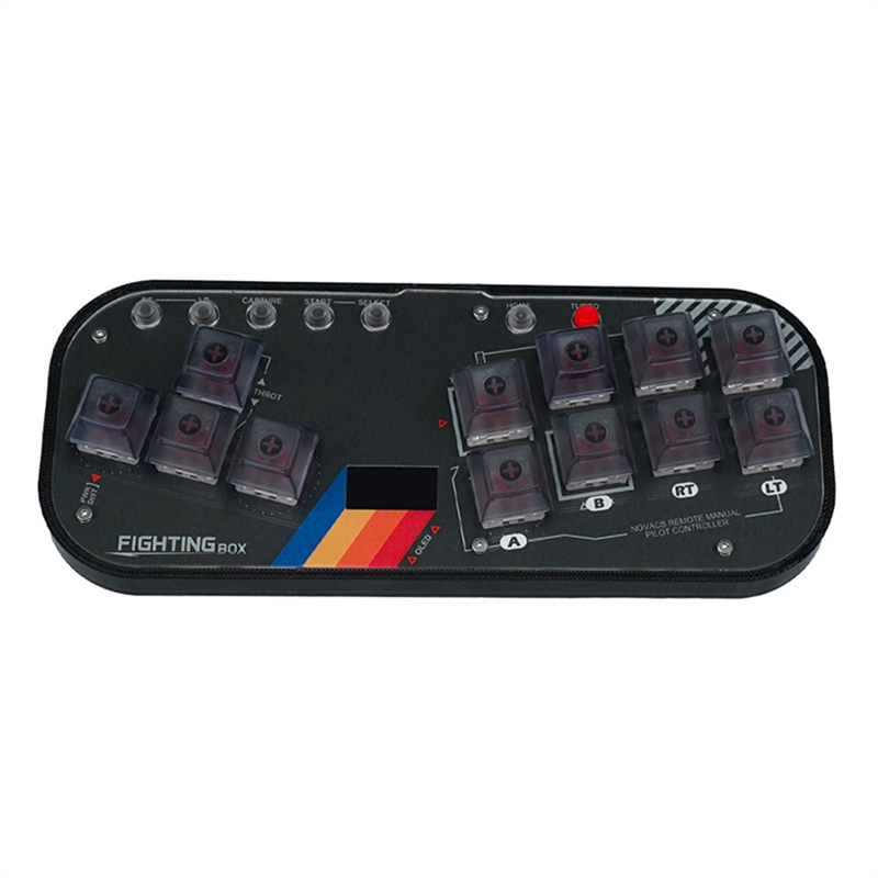 Mini Controller SOCD Arcade Stick Keyboard RGB Cherry Switch Black ABS About 19x7.6x10.6cm for PC Android Misterfpga