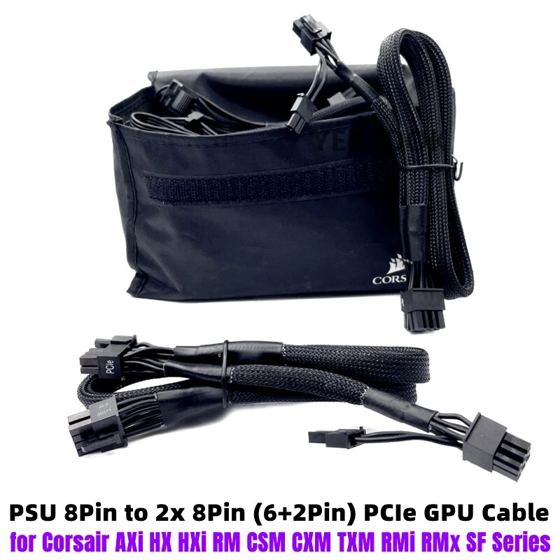 Original Corsair GPU PCIe 8Pin CPU 4+4Pin SATA Molex 24Pin Modular Cable for Corsair RM RMi RMx RMe AXi HX HXi CS-M CX-M TX-M SF. 