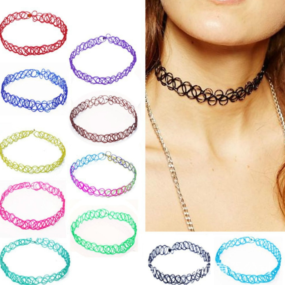 1pcs Sell Choker Necklaces Colorful Chokers Particular year Necklace Beach Jewelry Water Drop Circular Cobwebbing Clavicle. 