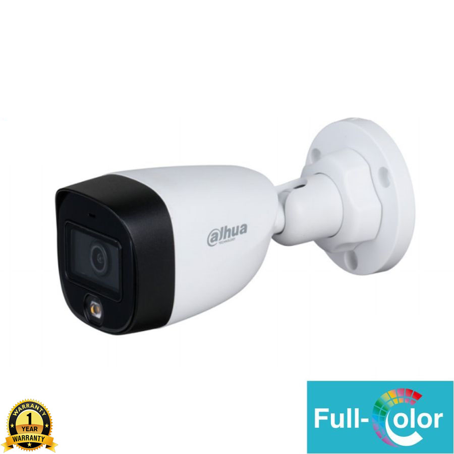 DAHUA 4 pcs Set Full Color With Audio Supported (Day & Night Color Video) CCTV CAMERA PACKAGE with all accessories(Audio-2MP-1080p Camera). 