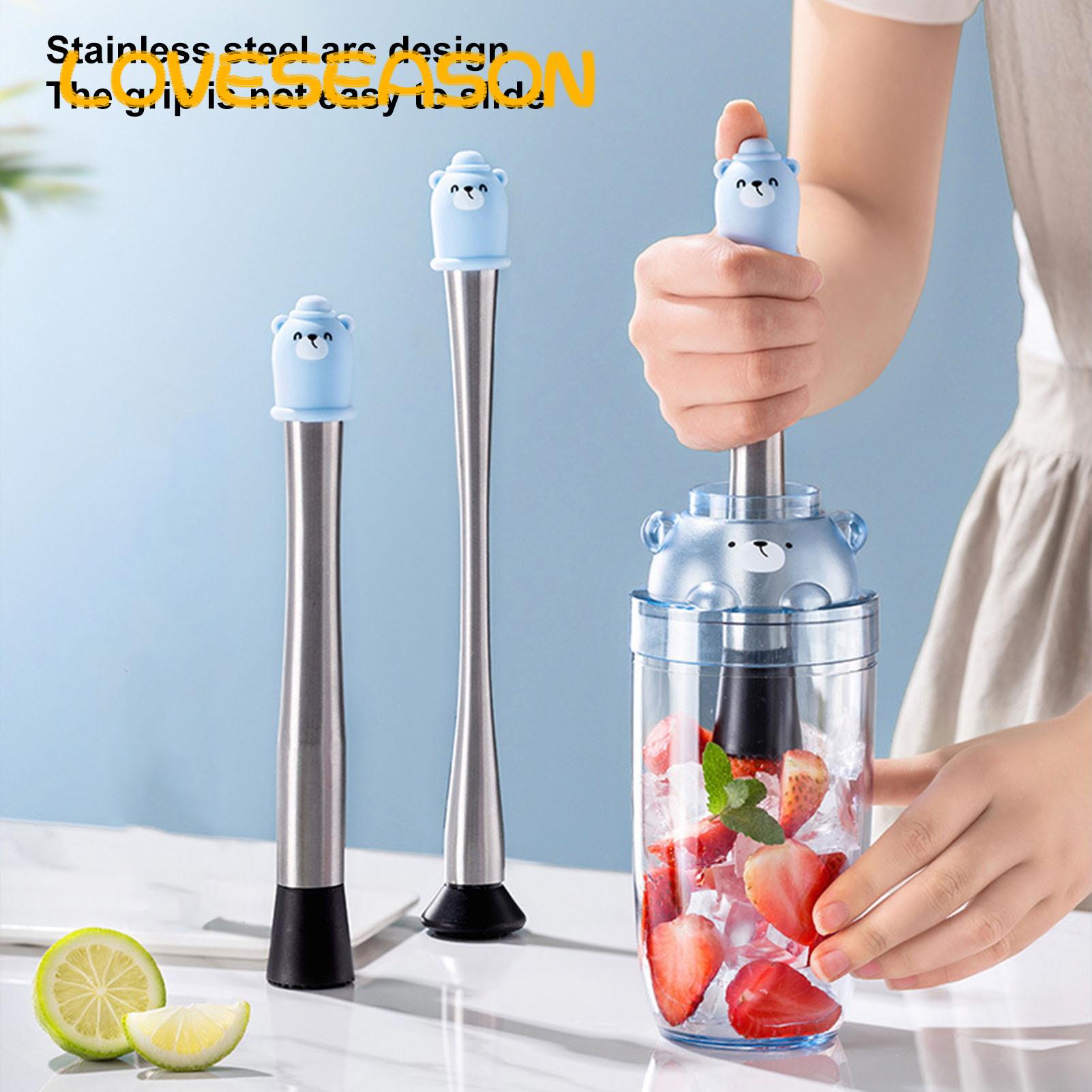 Stainless Steel Hammer 1pc Drink Stir Stick Ice Pounder Lemon Hammer Rust Resistant Comfortable Grip Stainless Steel for Crushing Ice Making Rust-proof Hammer. 